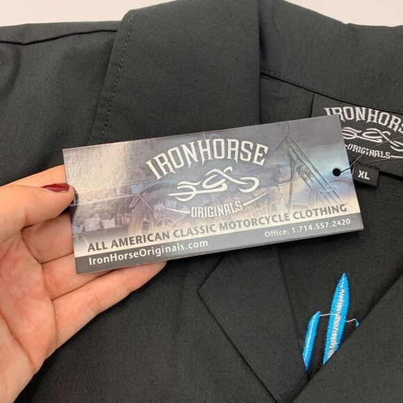 Iron Horse Shirt Mens XL Extra Large Tribal Biker Motorcycle Skull Snap Buttons - Picture 5 of 11